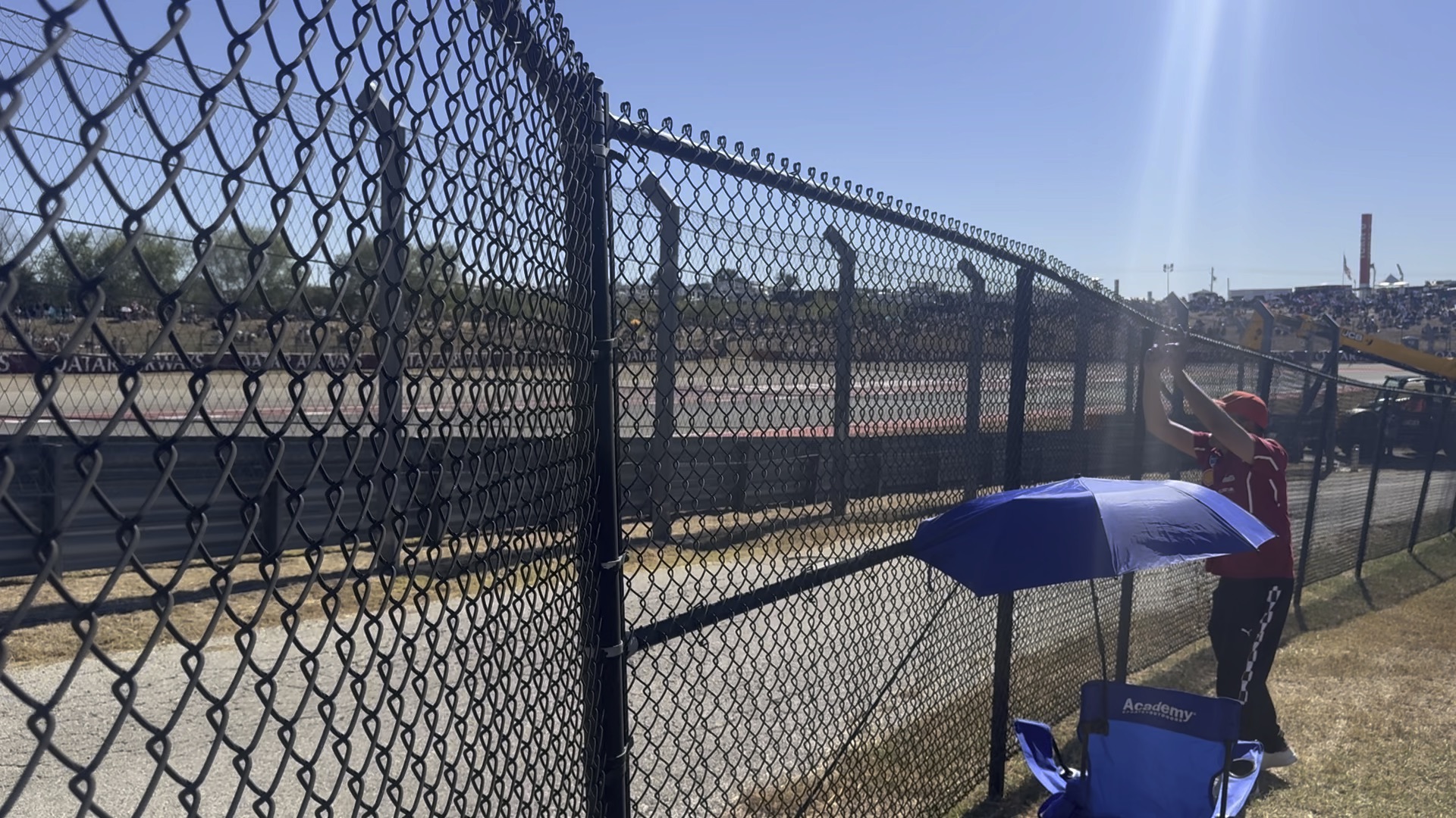Chain link temporary fence panels on a construction site in Riverside